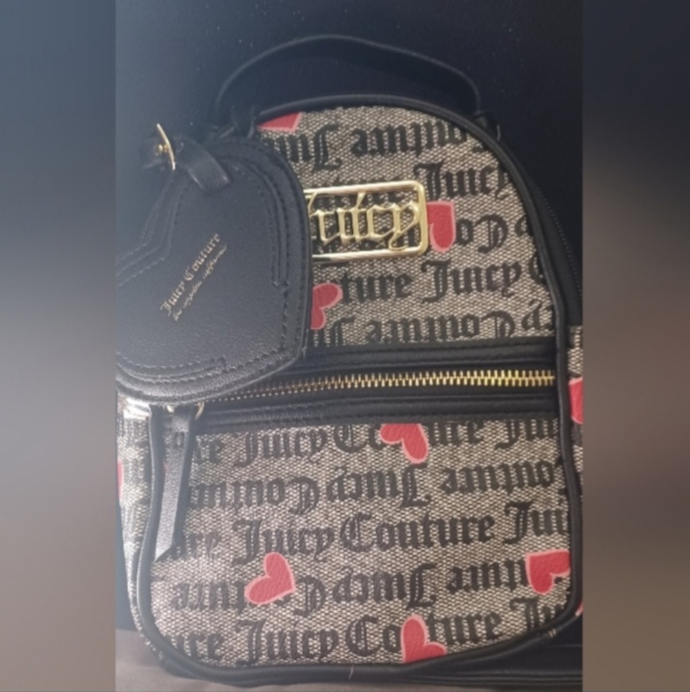 Juicy Couture mini heart backpack